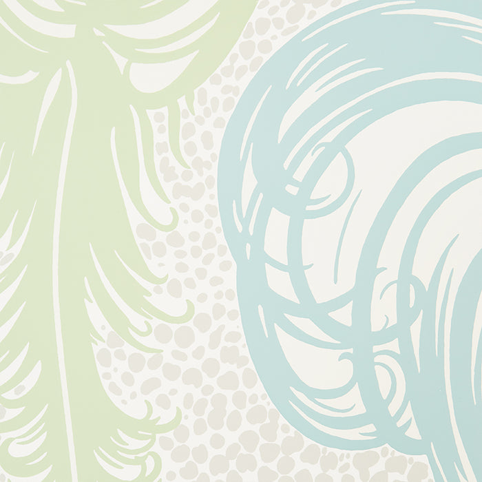 Schumacher Plumes Peacock Wallpaper Sample 5009152