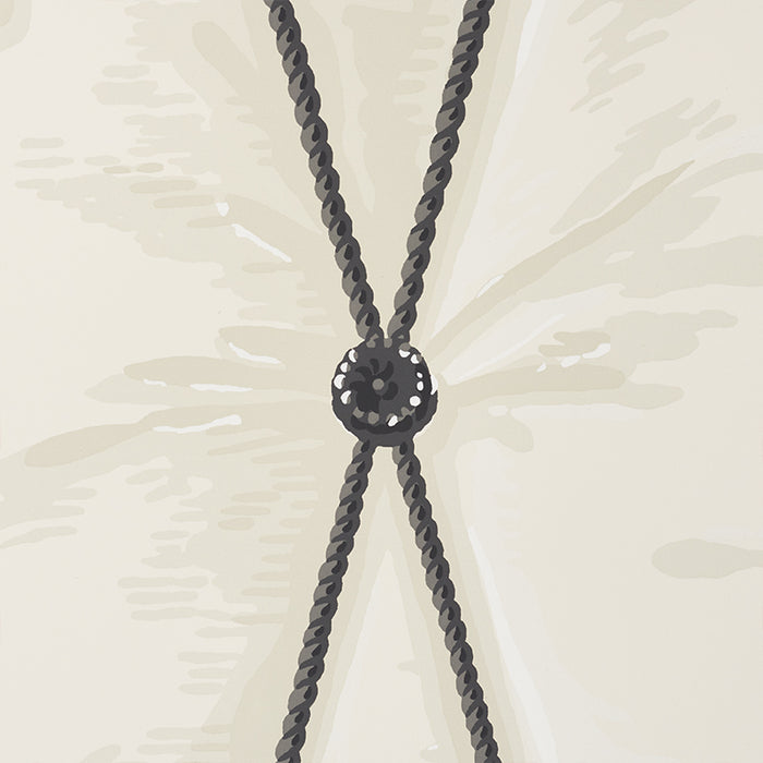 Schumacher Drapery Bone Wallpaper Sample 5009160