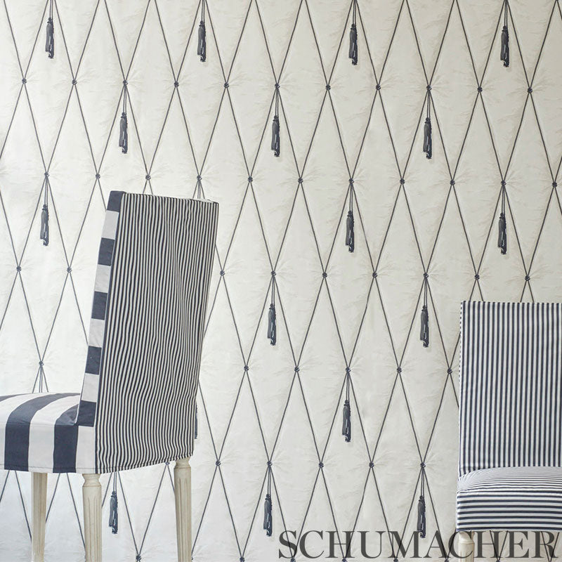 Schumacher Drapery Bone Wallpaper Sample 5009160