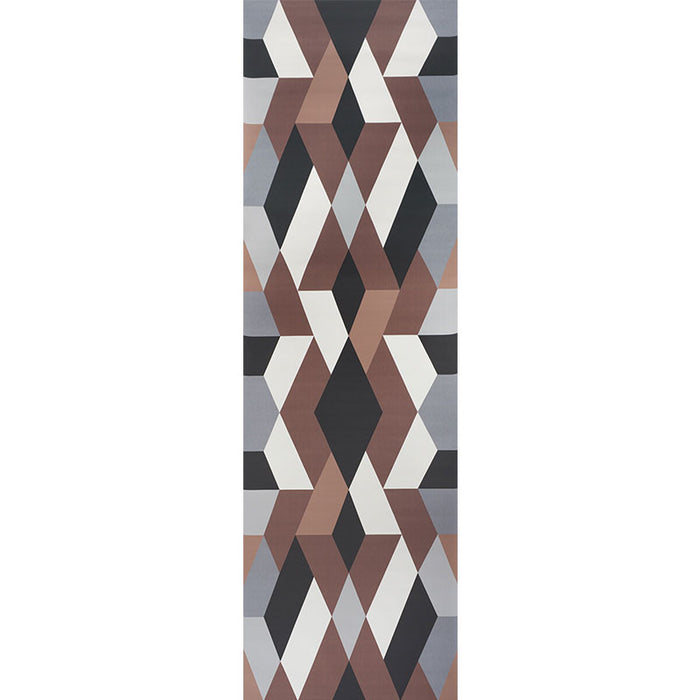 Schumacher Deco Diamonds Panel Carbon Wallpaper Sample 5009201