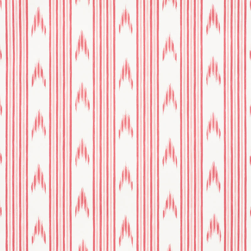 Schumacher Santa Barbara Ikat Pink Wallpaper 5009221