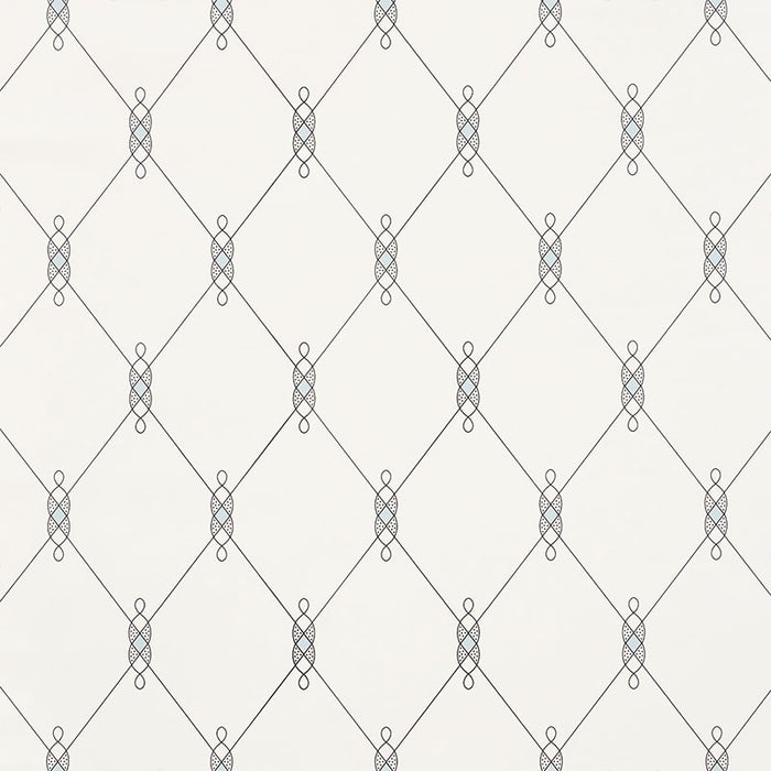 Schumacher Diso Blue Wallpaper Sample 5009230