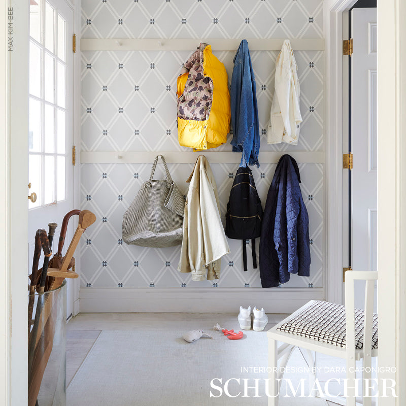 Schumacher Asolo Blue Wallpaper Sample 5009240