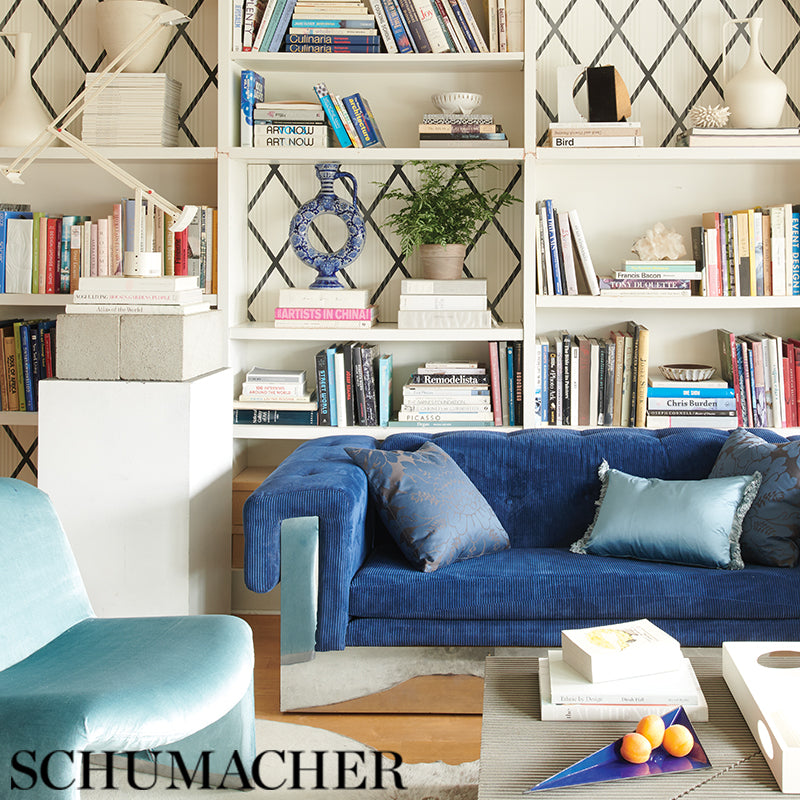 Schumacher Monti Charcoal Wallpaper Sample 5009250