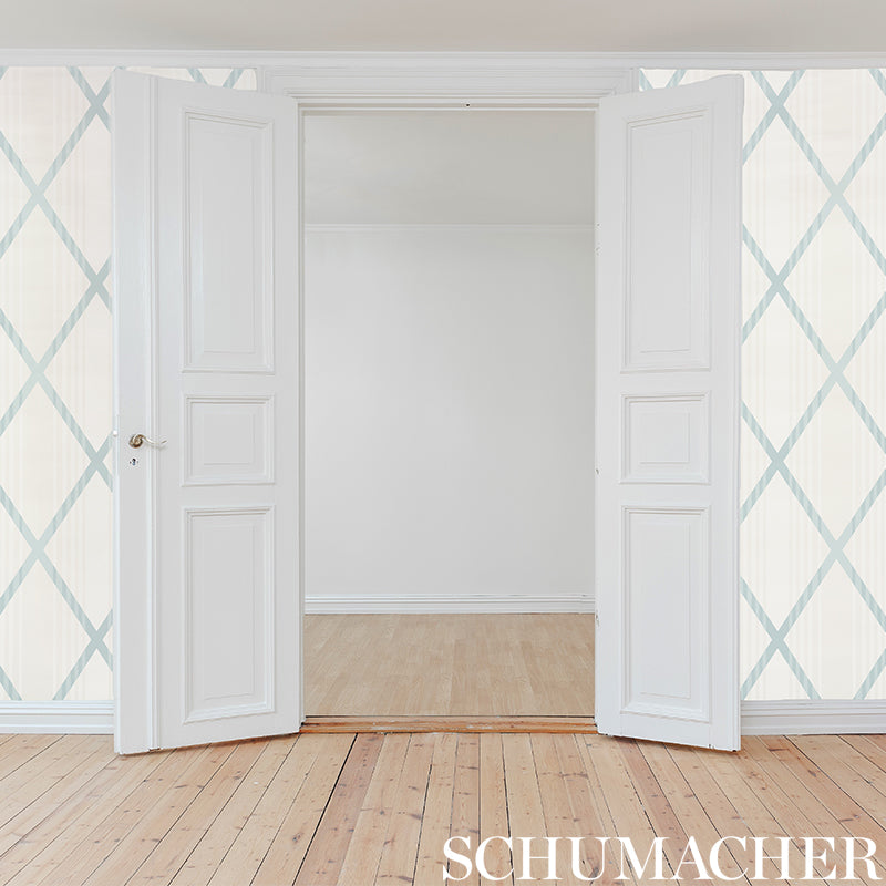 Schumacher Monti Blue Wallpaper Sample 5009251