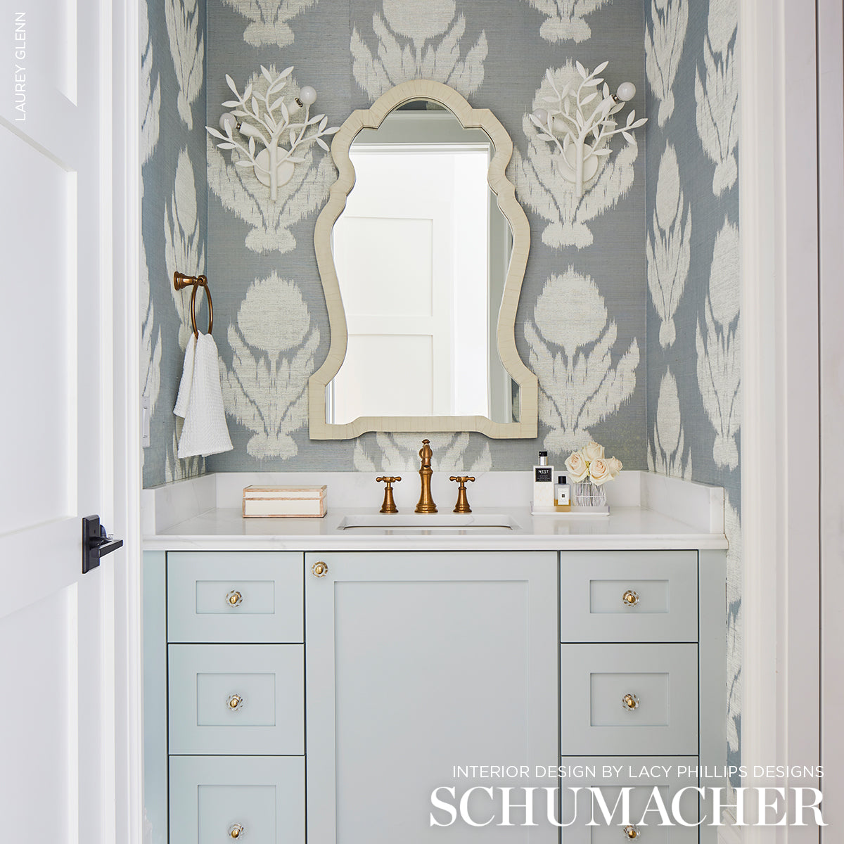 Schumacher Agra Sisal Sky Wallpaper Sample 5009280