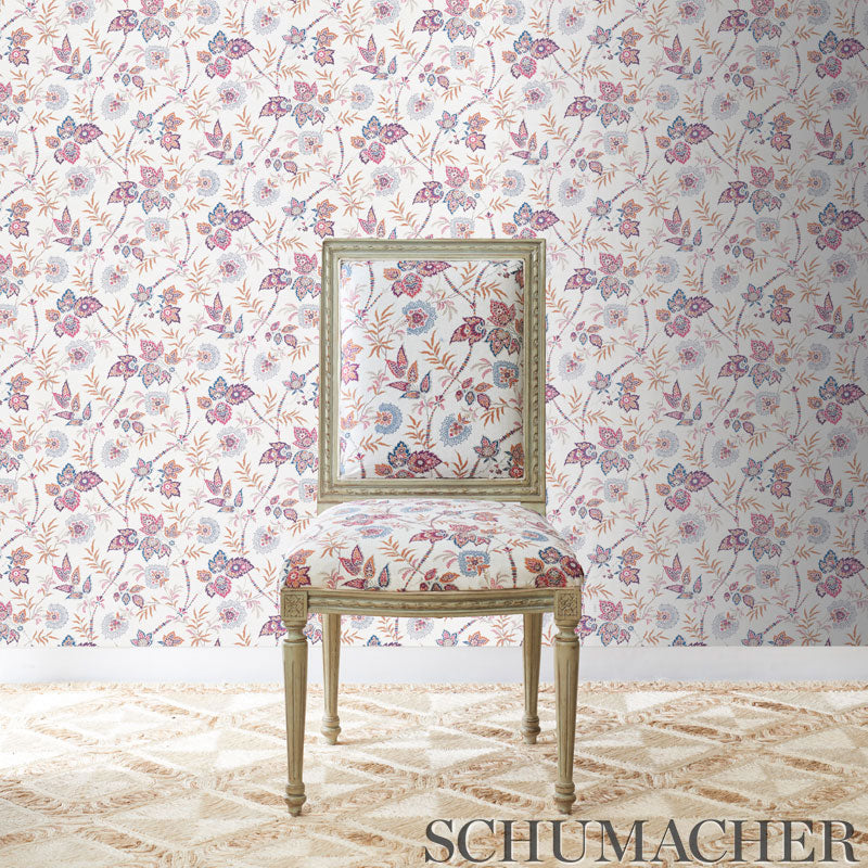 Schumacher Emperor's Vine Peacock 5009290 Sample | 40% Off (Samples)