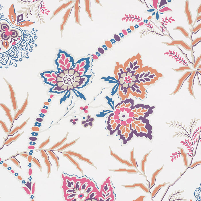 Schumacher Emperor's Vine Aubergine Wallpaper Sample 5009291