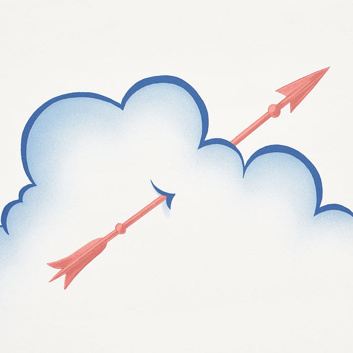 Schumacher Mercurio Red & Blue Wallpaper Sample 5009350