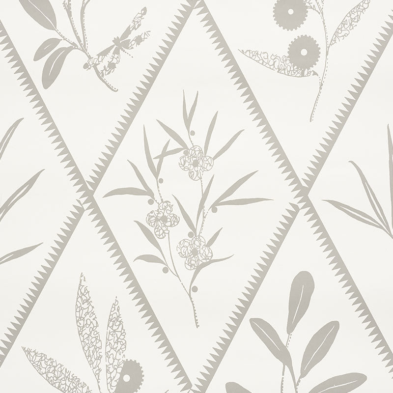Schumacher Endimione Grey Wallpaper Sample 5009372