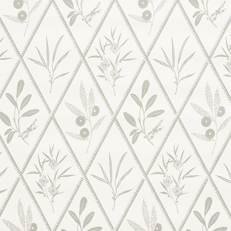 Schumacher Endimione Grey Wallpaper Sample 5009372