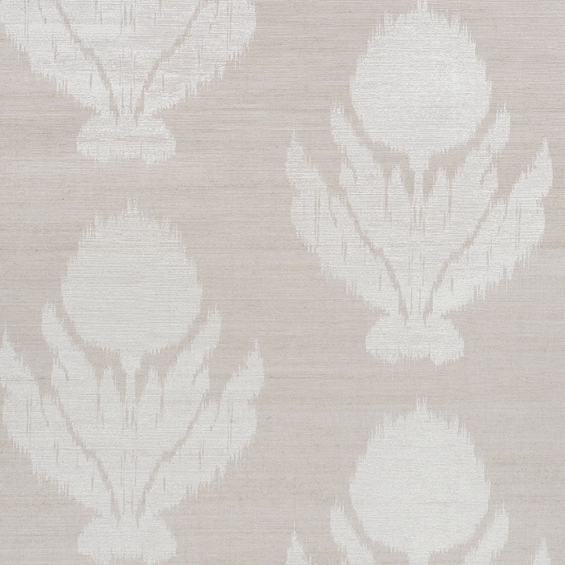 Schumacher Agra Hemp Shimmer Moonstone Wallpaper 5009400