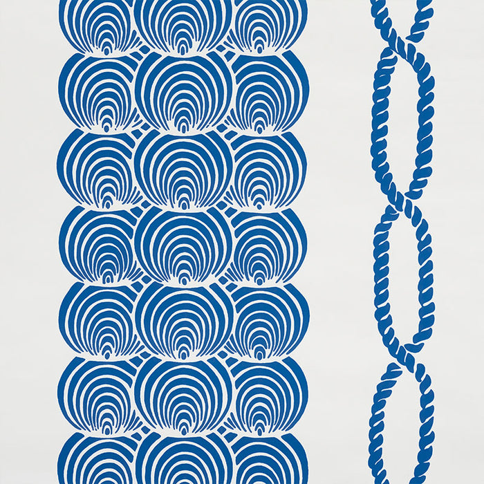 Schumacher Coralline Blue Wallpaper Sample 5009430