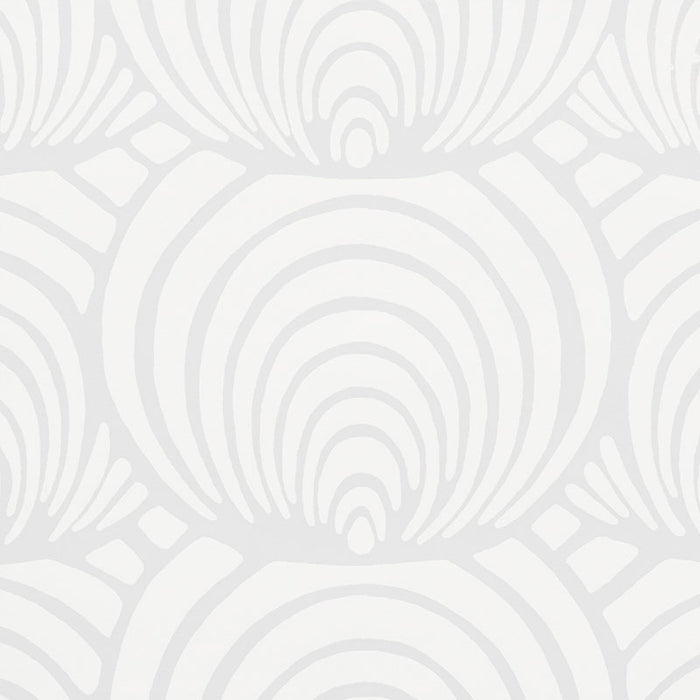 Schumacher Coralline Grey Wallpaper Sample 5009432