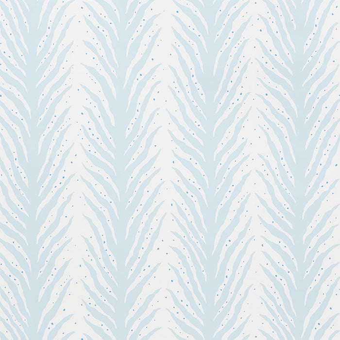 Schumacher Creeping Fern Slumber Blue Wallpaper Sample 5009451