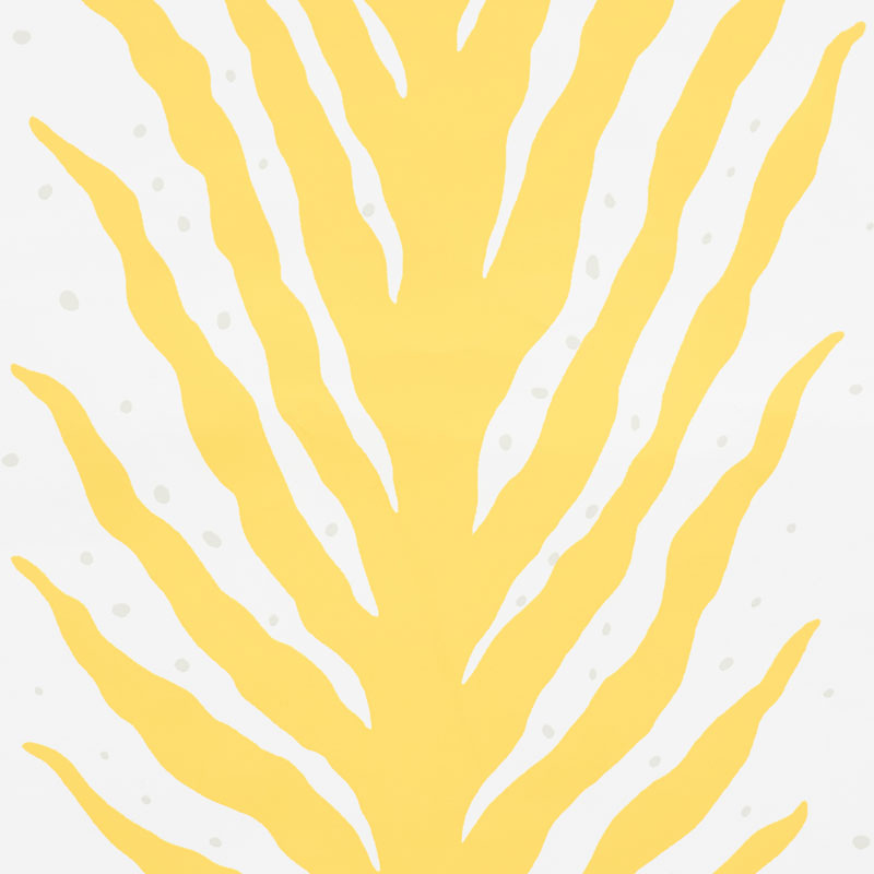Schumacher Creeping Fern Lemonade Wallpaper Sample 5009452