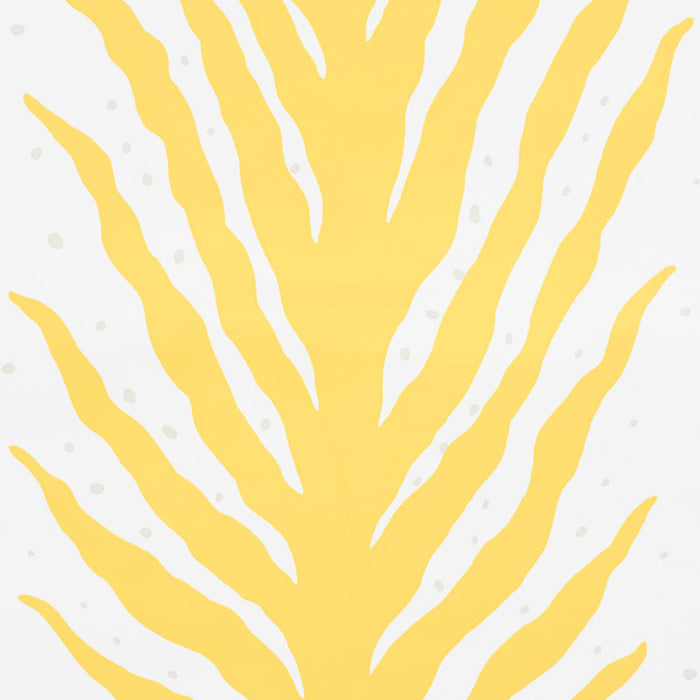 Schumacher Creeping Fern Lemonade Wallpaper Sample 5009452