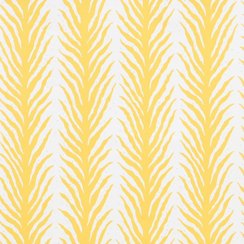 Schumacher Creeping Fern Lemonade Wallpaper Sample 5009452