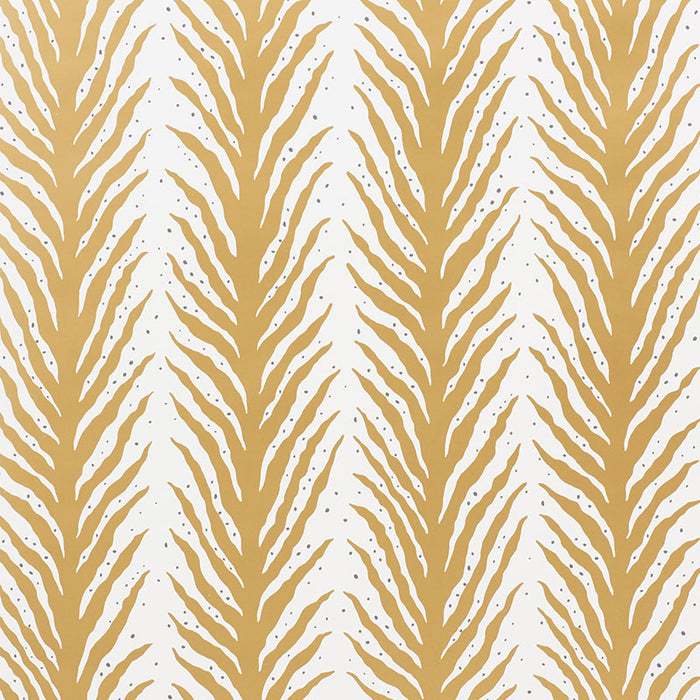 Schumacher Creeping Fern Gold Wallpaper Sample 5009453