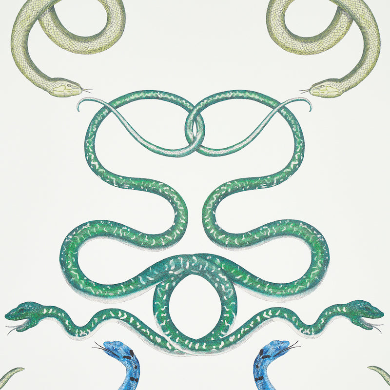 Schumacher Giove Emerald & Sapphire Wallpaper Sample 5009460