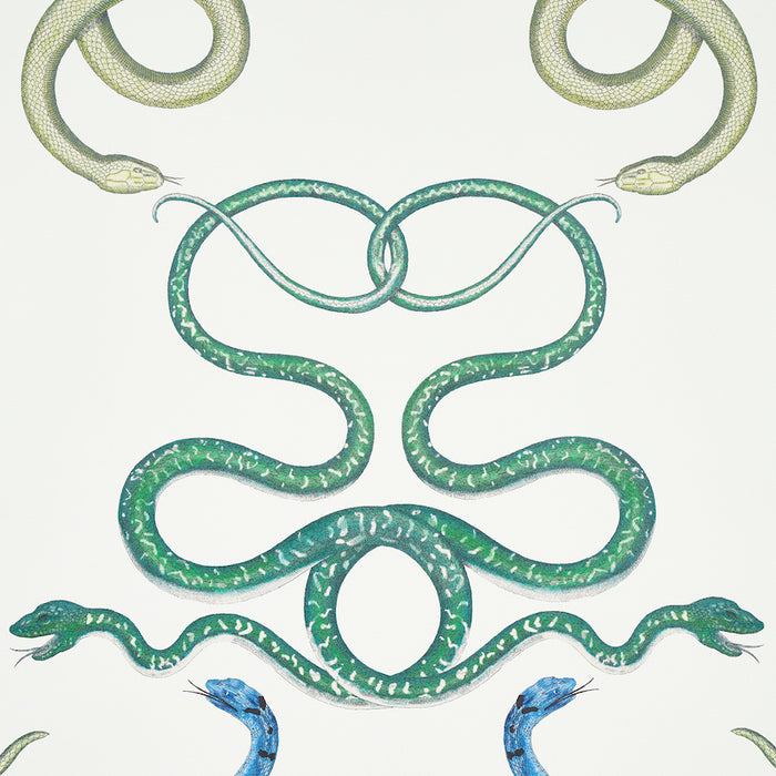 Schumacher Giove Emerald & Sapphire Wallpaper Sample 5009460