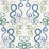 Schumacher Giove Emerald & Sapphire Wallpaper Sample 5009460