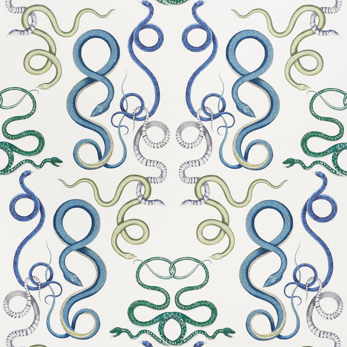 Schumacher Giove Emerald & Sapphire Wallpaper Sample 5009460