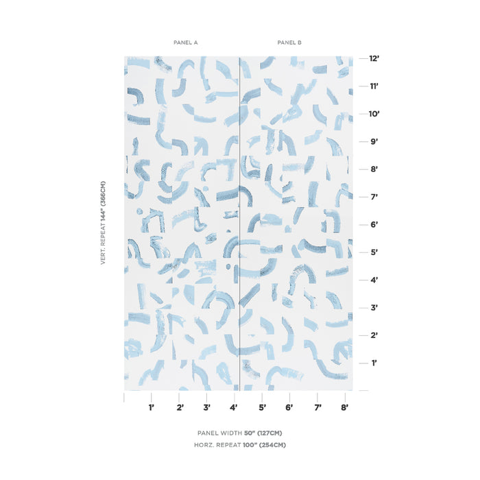 Schumacher Sepiessa Panel Set Sky Wallpaper Sample 5009490