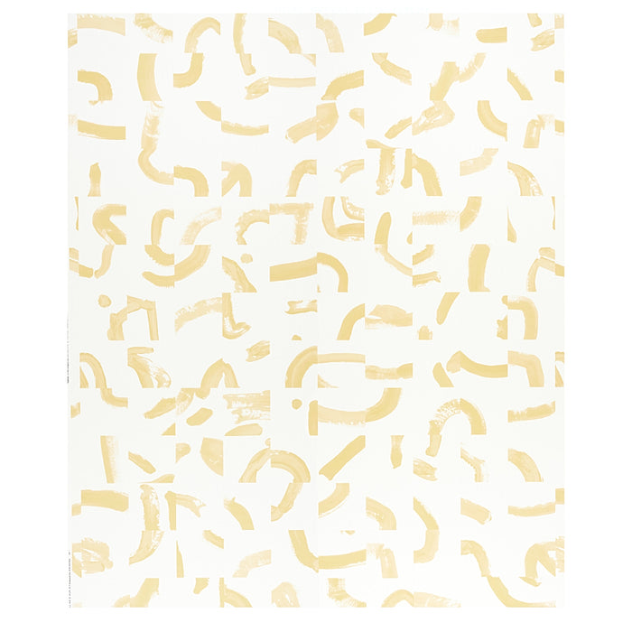 Schumacher Sepiessa Panel Set Yellow Wallpaper Sample 5009493