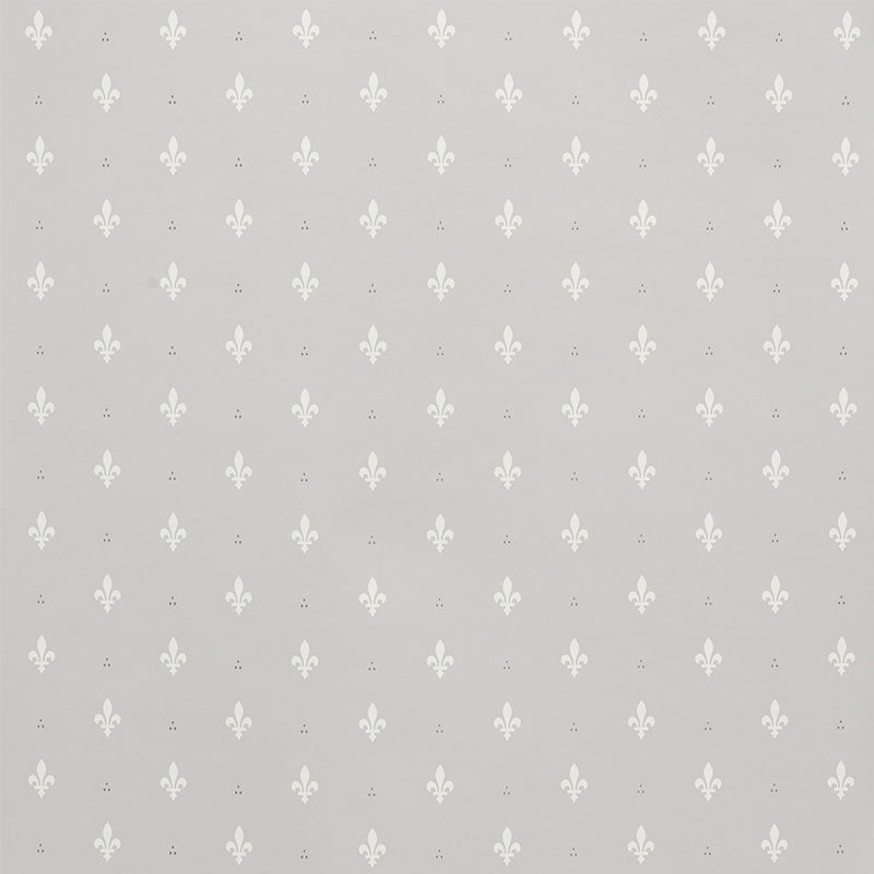 Schumacher Fleur De Lis Grey Wallpaper Sample 5009502