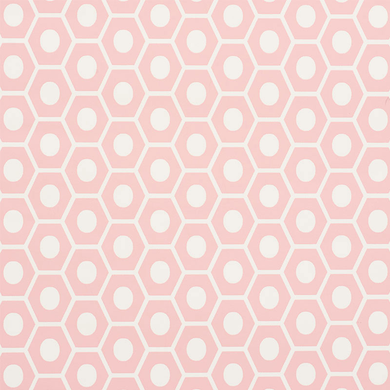 Schumacher Queen B Pink Wallpaper Sample 5009570