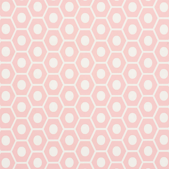Schumacher Queen B Pink Wallpaper Sample 5009570