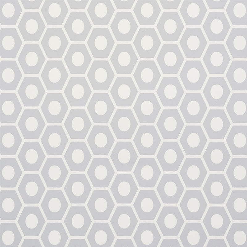 Schumacher Queen B Grey Wallpaper Sample 5009573