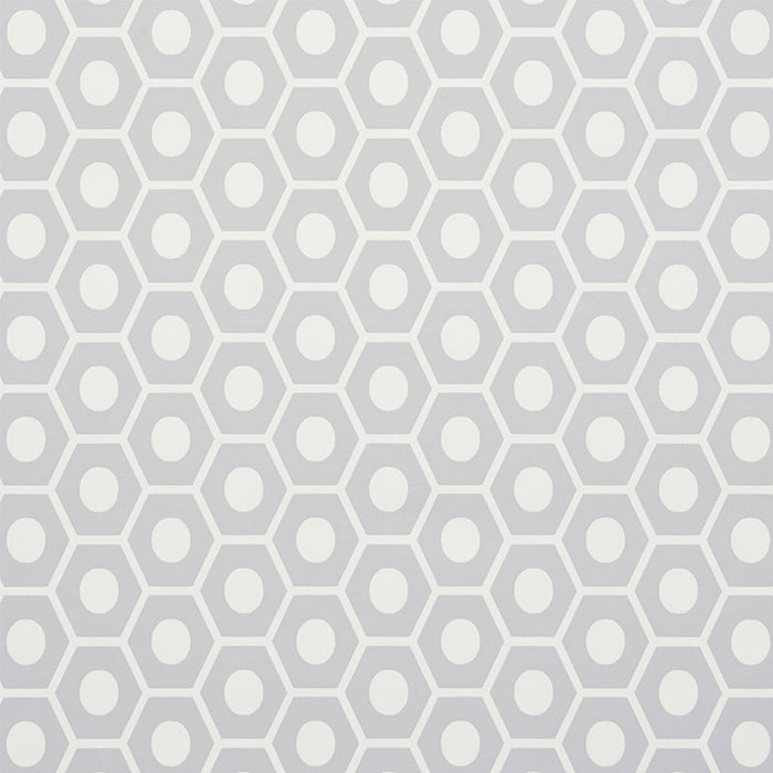 Schumacher Queen B Grey Wallpaper Sample 5009573