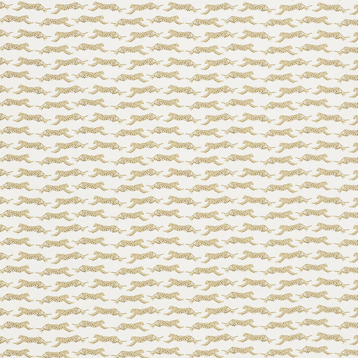 Schumacher Leaping Leopards Sand Wallpaper 5009591