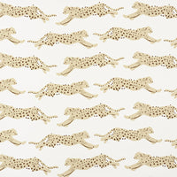 Schumacher Leaping Leopards Sand Wallpaper 5009591