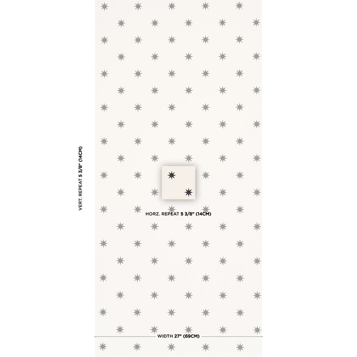 Schumacher Stargaze Black & Cream Wallpaper Sample 5009602
