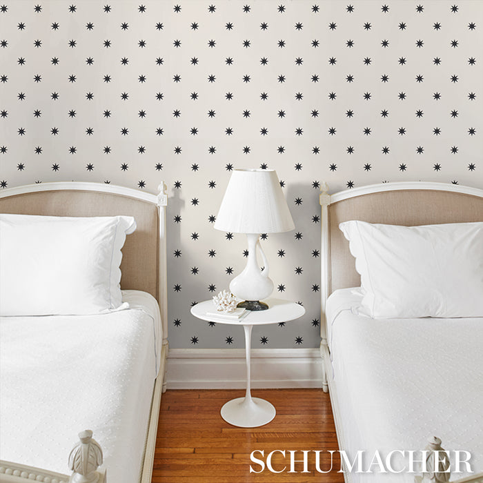 Schumacher Stargaze Black & Cream Wallpaper 5009602