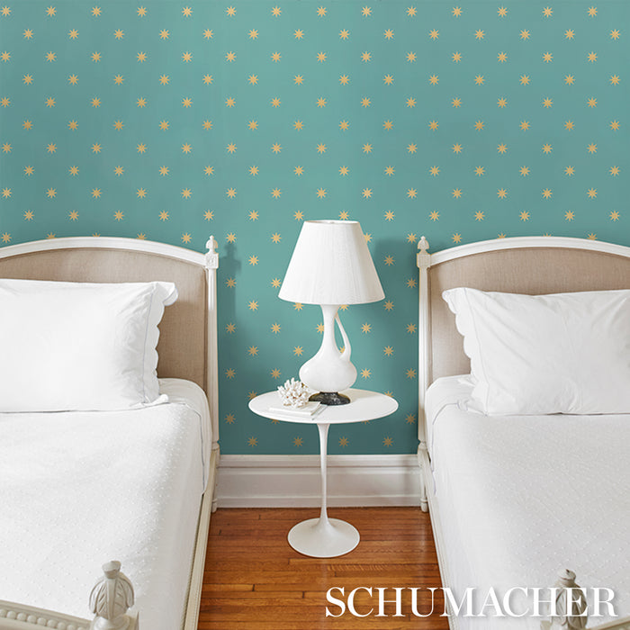 Schumacher Stargaze Grand Central Wallpaper Sample 5009604