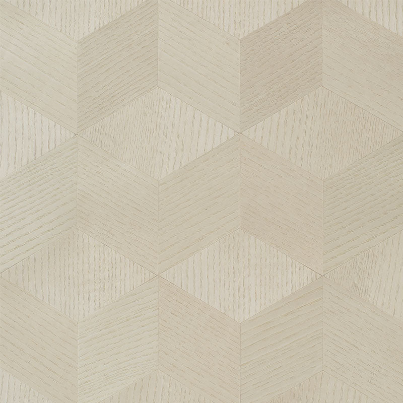 Schumacher Chevron Inlay Blond Wallpaper Sample 5009630