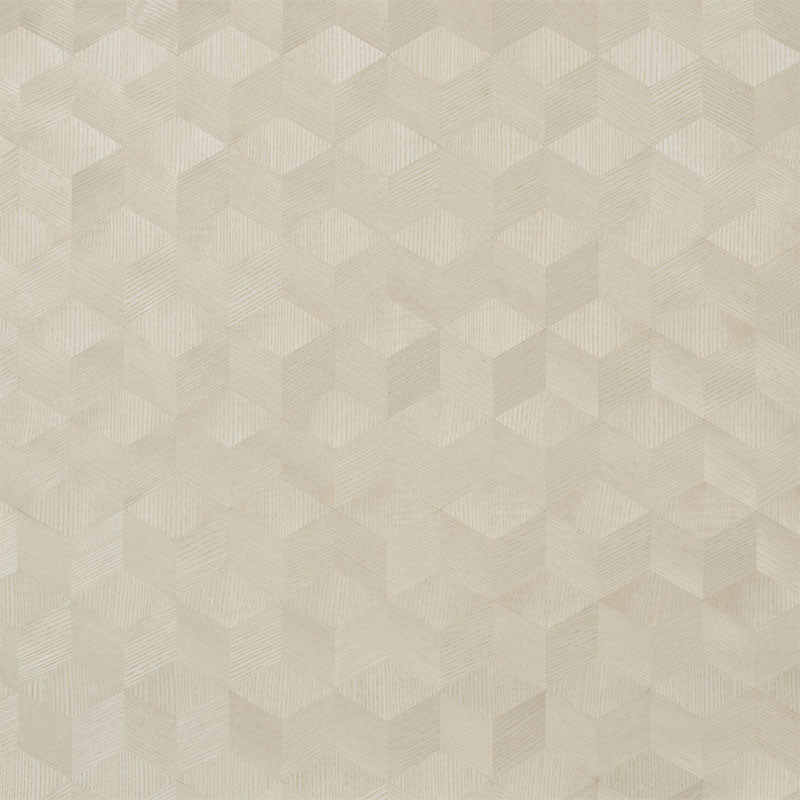 Schumacher Chevron Inlay Blond Wallpaper 5009630