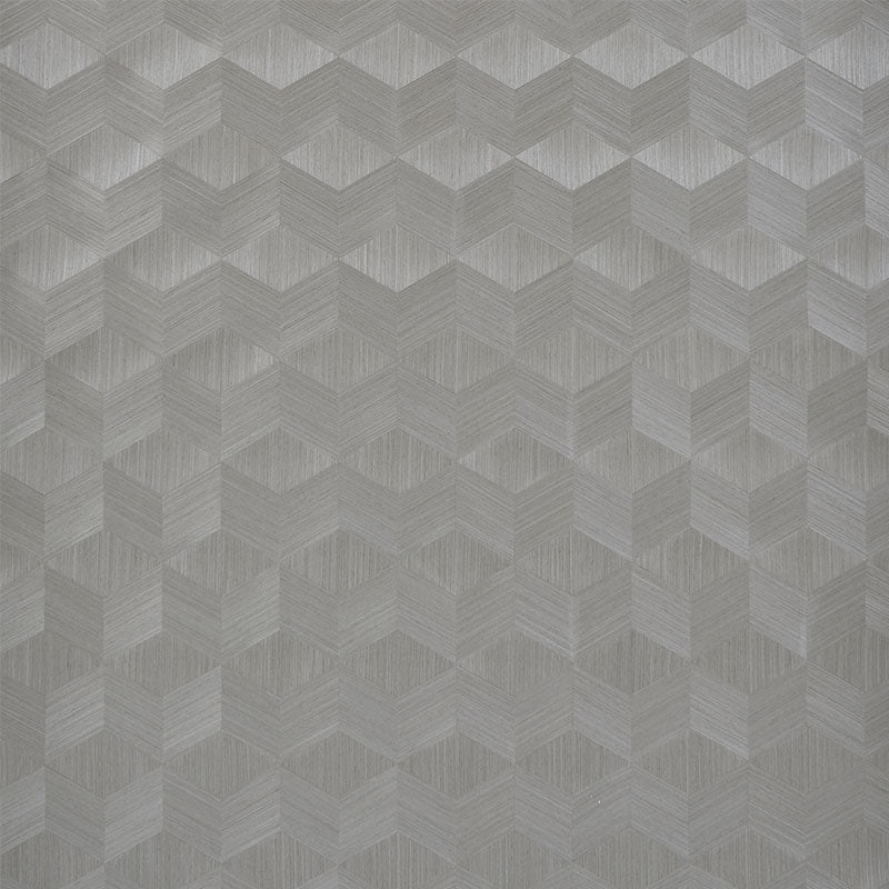 Schumacher Chevron Inlay Birch Wallpaper 5009632