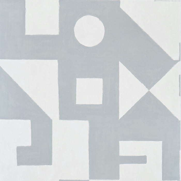 Schumacher Binary Panel Set Silver Wallpaper Sample 5009691