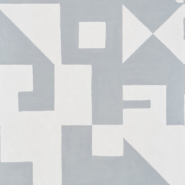 Schumacher Binary Panel Set Silver Wallpaper Sample 5009691