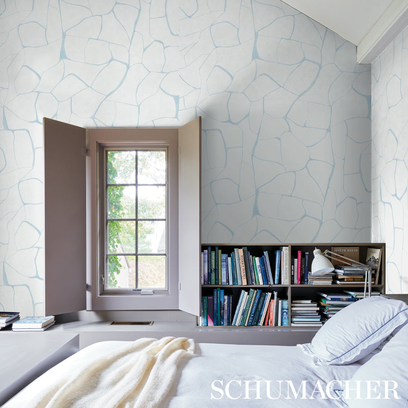 Schumacher Filigree Sky Wallpaper Sample 5009703