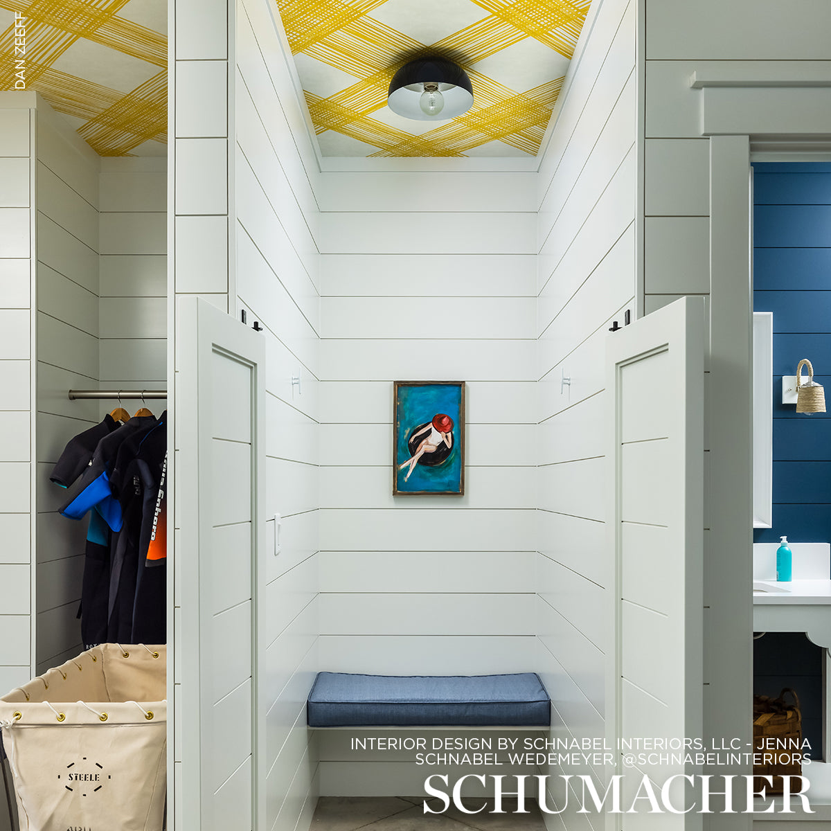 Schumacher Traverse Yellow Wallpaper Sample 5009712