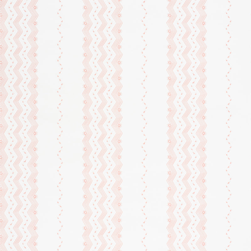 Schumacher Nauset Stripe Blush Wallpaper 5009742