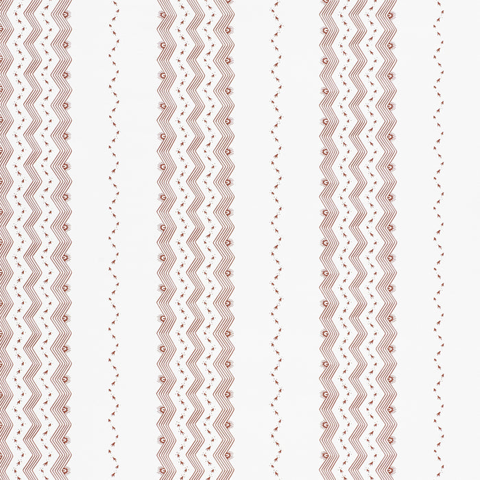Schumacher Nauset Stripe Sienna Wallpaper Sample 5009743