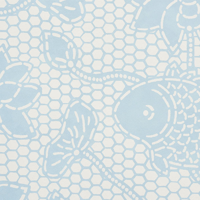 Schumacher Lotus Batik Sky Wallpaper Sample 5009751