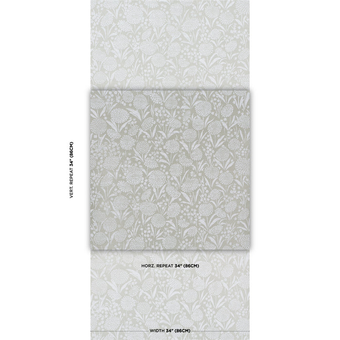 Schumacher Chrysanthemum Sisal Seaglass Wallpaper 5009783
